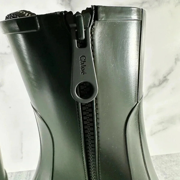 *NEW* Forest green Chloe rain boots size 10 - Picture 4 of 6